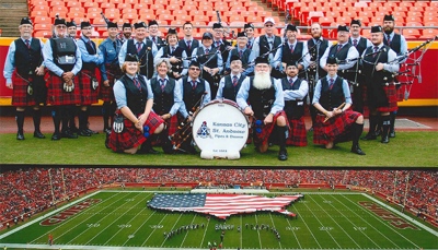 Kevin Regan with the Kansas City St. Andrew Pipes and Drums